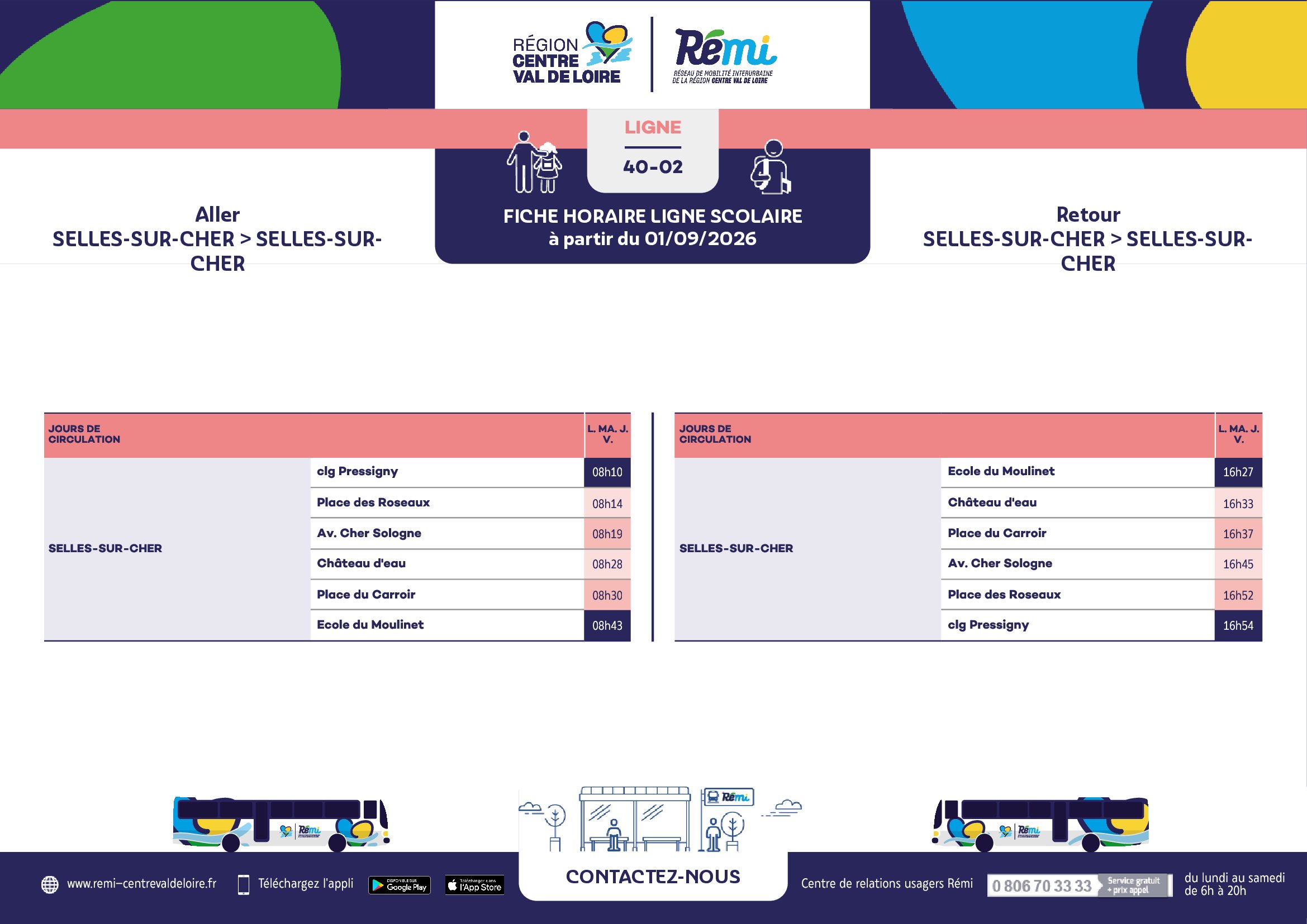 Transports scolaires : circuit n°2